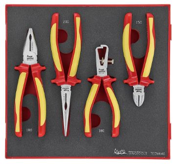 Picture of Teng Tools Insulated Plier Set FOAM2 4 Pieces - TEDV440