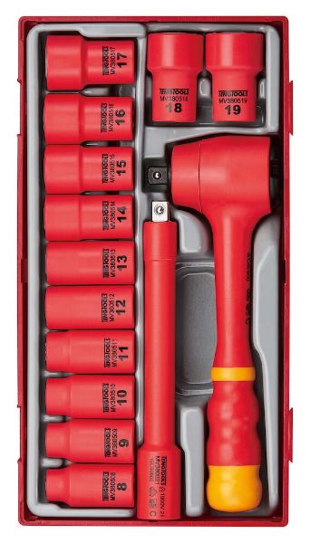 Picture of Teng Tools 3/8" Insulated Socket Set TT1 14 Pieces - TTV3814