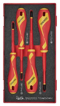 Picture of Teng Tools Insulated Screwdriver Set PH/PZ FOAM1 4 Pieces - TEAMDV04N1