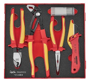 Picture of Teng Tools Insulated Plier & Knife Set FOAM2 8 Pieces - TEDVMB08