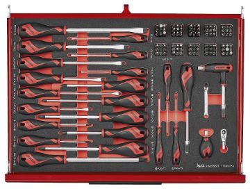 Picture of Teng Tools 26" PRO35™ stack FOAM tool kit 702 pieces red - TKS26R702F