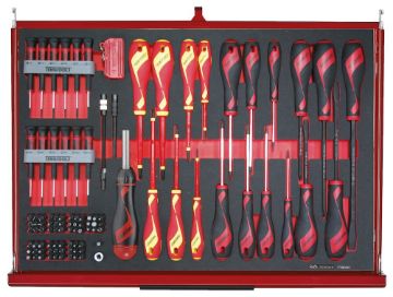 Picture of Teng Tools 26" PRO35™ roller cabinet FOAM tool kit 335 pieces red - TKW26R335F