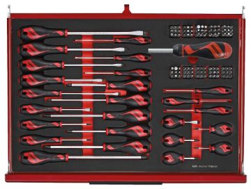 Picture of Teng Tools 26" PRO35™ roller cabinet FOAM tool kit 278 pieces red - TKW26R278F