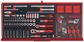 Picture of Teng Tools 37" PRO35™ roller cabinet FOAM tool kit 637 pieces red - TKW37R637F
