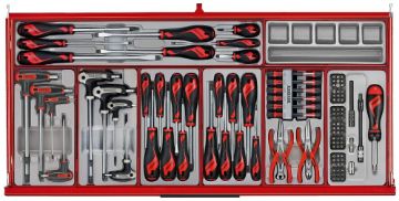 Picture of Teng Tools 37" PRO35™ roller cabinet tool kit 595 pieces red - TKW37R595T