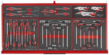 Picture of Teng Tools 37" PRO35™ roller cabinet FOAM tool kit 513 pieces red - TKW37R513F