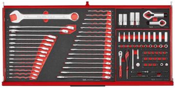 Picture of Teng Tools 37" PRO35™ roller cabinet FOAM tool kit 513 pieces red - TKW37R513F