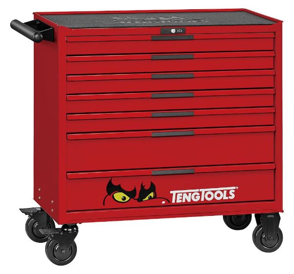 Picture of Teng Tools 37" PRO35™ roller cabinet 7 drawers red - TSW37R7