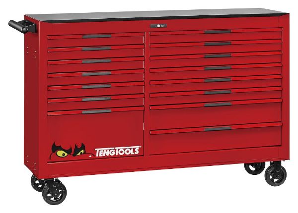 Picture of Teng Tools 64" PRO35™ roller cabinet 15 drawers red - TSW64R15