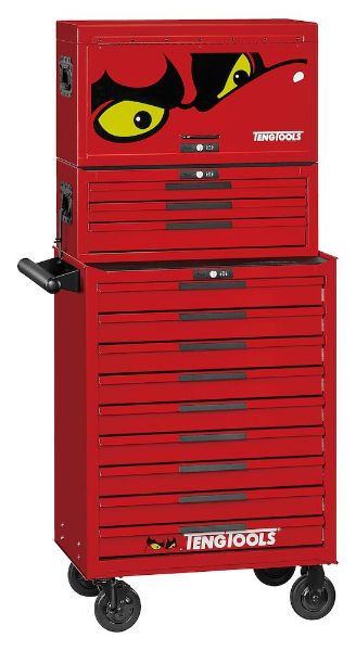 Picture of Teng Tools 26" PRO35™ stack tool storage 16 drawers red - TSS26R16