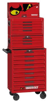 Picture of Teng Tools 26" PRO35™ stack tool storage 16 drawers red - TSS26R16