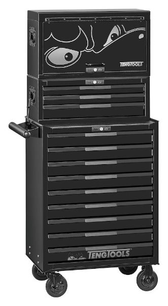 Picture of Teng Tools 26" PRO35™ stack tool storage 16 drawers black - TSS26B16