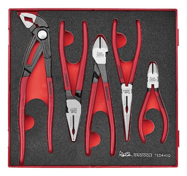Picture of Teng Tools Plier Set Vinyl Grip Q FOAM2 5 Pieces - TED441Q