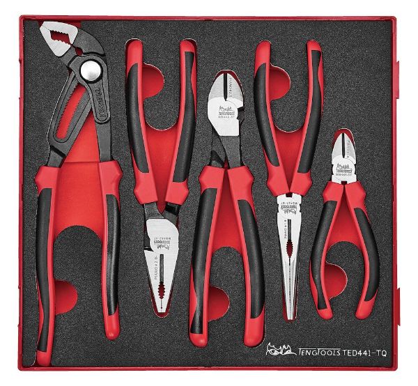 Picture of Teng Tools Plier Set TPR Grip Q FOAM2 5 Pieces - TED441-TQ