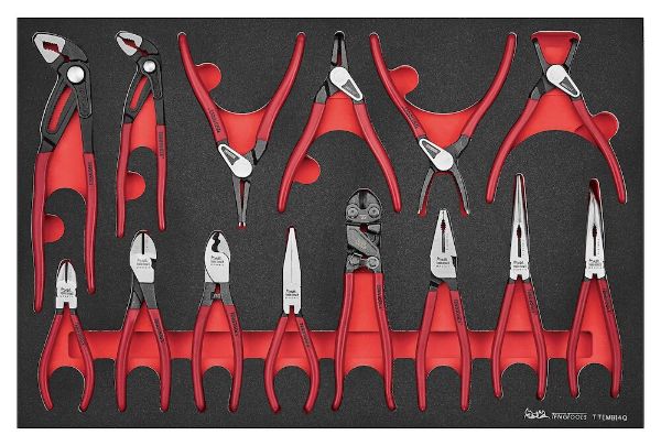 Picture of Teng Tools Plier Set Vinyl Grip Q FOAM4X4 14 Pieces - TTEMB14Q