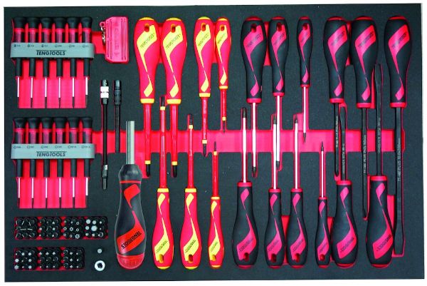 Picture of Teng Tools Screwdriver Set Mixed FOAM4X4 98 Pieces - TTEMD98N