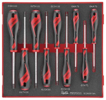Picture of Teng Tools Screwdriver Set TX FOAM2 9 Pieces - TED909TXN