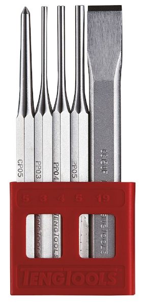 Picture of Teng Tools Punsch & Chisel Set 5 Pieces - PCX05