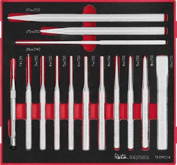 Picture of Teng Tools Punsch & Chisel Set FOAM2 14 Pieces - TEDPC14