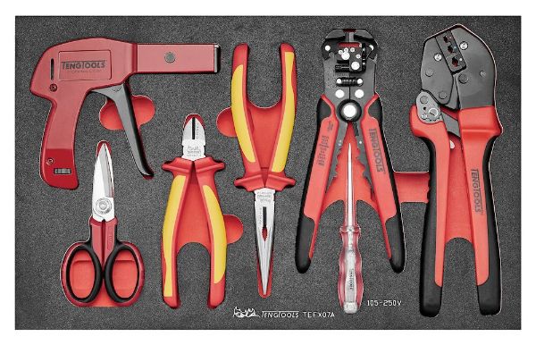 Picture of Teng Tools Electrician Tool Set FOAM3 7 Pieces - TEFX07A