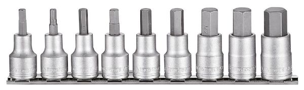Picture of Teng Tools 1/2" Hex Bit Socket Clip Rail Set AF 9 Pieces - M1209AF