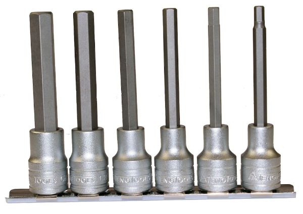 Picture of Teng Tools 1/2" Long Hex Bit Socket Clip Rail Set 6 Pieces - M1211