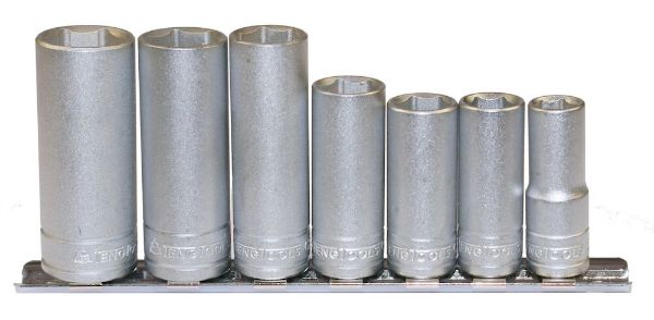 Picture of Teng Tools 3/8" Deep Socket Clip Rail Set 6 pt 7 Pieces - M3807