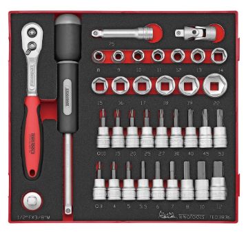 Picture of Teng Tools 3/8" Socket Set 6 pt FOAM2 36 Pieces - TED3836