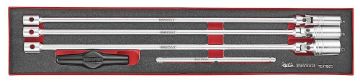 Picture of Teng Tools 3/8" T Bar Spark Plug Socket Set FOAMX4 5 Pieces - TEXTB05