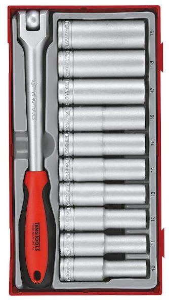 Picture of Teng Tools 1/2" Deep Socket Set 12 pt TT1 11 Pieces - TT1211