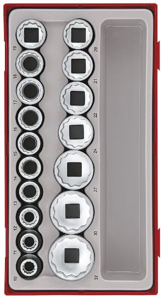 Picture of Teng Tools 1/2" Socket Set 12 pt TT1 17 Pieces - TT1217
