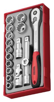 Picture of Teng Tools 1/2" Socket Set 12 pt TT1 17 Pieces - TT1218