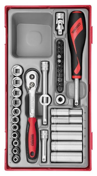 Picture of Teng Tools 1/4" Socket Set 6 pt TT1 35 Pieces - TT1435