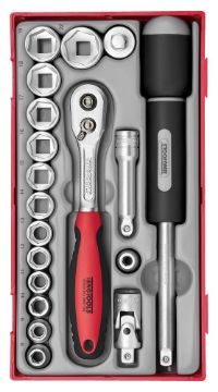 Picture of Teng Tools 3/8" Socket Set 6 pt TT1 19 Pieces - TT3819