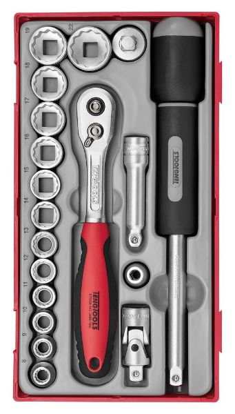 Picture of Teng Tools 3/8" Socket Set 12 pt TT1 19 Pieces - TT381912