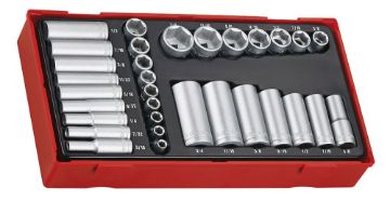 Picture of Teng Tools 1/4" & 3/8" Socket Set AF 6 pt TT1 32 Pieces - TTAF32