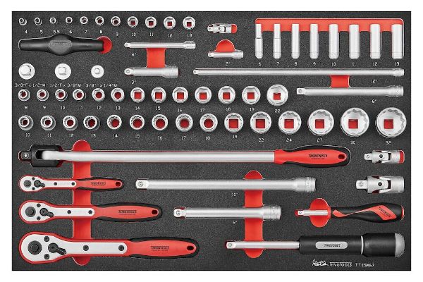 Picture of Teng Tools 1/4", 3/8" & 1/2" drive metric socket set 67 pcs - TTESK67