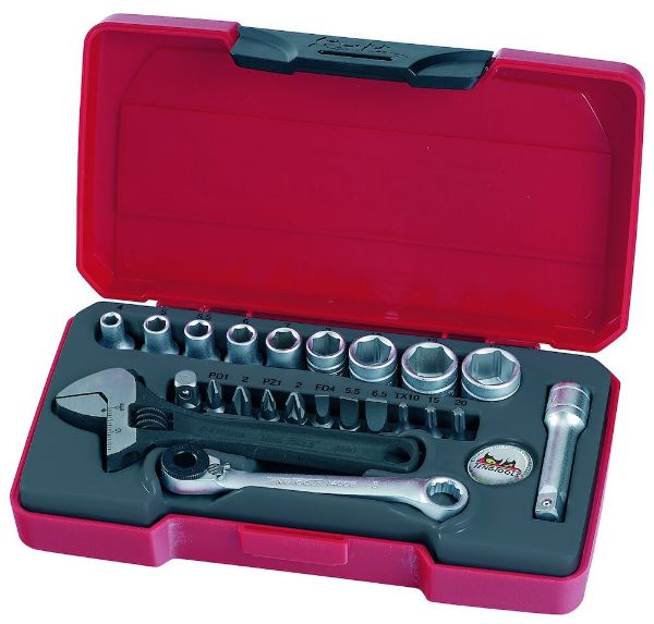 Picture of Teng Tools 1/4" Socket Set 6 pt 23 Pieces - T1423