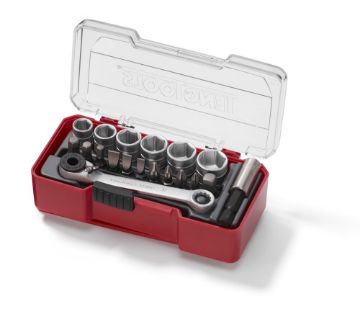 Picture of Teng Tools 1/4" Socket Set 6 pt With Belt Clip 19 Pieces - TJ1419