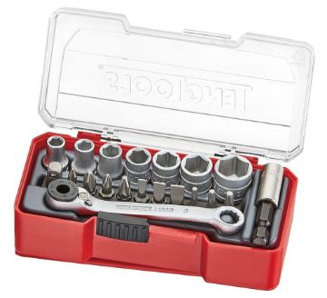 Picture of Teng Tools 1/4" Socket Set 6 pt With Belt Clip 20 Pieces - TJ1420