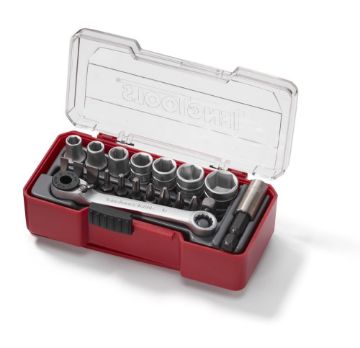 Picture of Teng Tools 1/4" Socket Set 6 pt With Belt Clip 20 Pieces - TJ1420