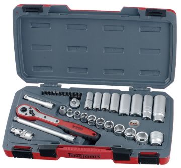 Picture of Teng Tools MECCA PRO 3/8" Socket Set 6 pt AF 35 Pieces - T3835AF