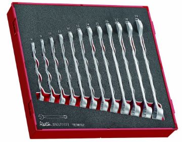 Picture of Teng Tools Combination Spanner Set Anti Slip FOAM2 12 Pieces - TED8012