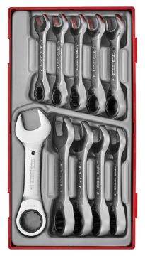 Picture of Teng Tools Stubby Ratcheting Combination Spanner Set TT1 10 Pieces - TT6010MRS