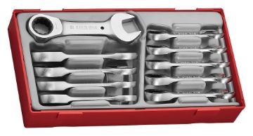 Picture of Teng Tools Stubby Ratcheting Combination Spanner Set TT1 10 Pieces - TT6010MRS