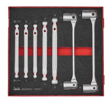Picture of Teng Tools Double Flex Wrench Set FOAM2 7 Pieces - TEDDF7