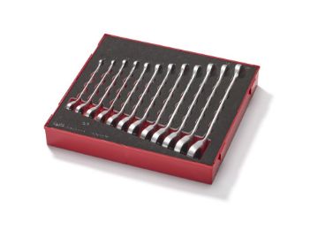 Picture of Teng Tools Ratcheting Combination Spanner Set R FOAM2 12 Pieces - TED6512R