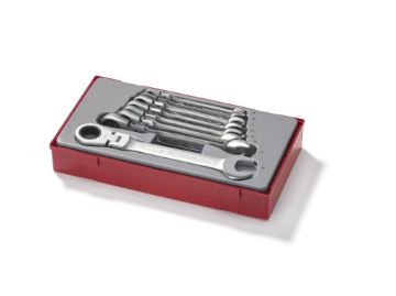 Picture of Teng Tools Ratcheting Combination Spanner Set RF TT1 8 Pieces - TT6508RF