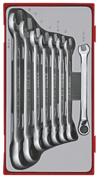 Picture of Teng Tools Ratcheting Combination Spanner Set R TT1 8 Pieces - TT6508R