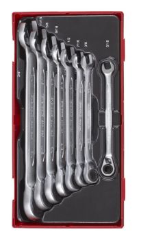Picture of Teng Tools Ratcheting Combination Spanner Set R AF TT1 8 Pieces - TT6508RAF